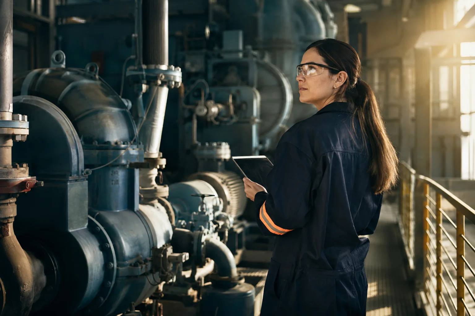 Maintenance team at work, illustrative photography